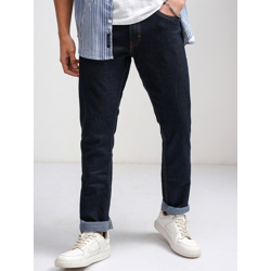 Men Navy Blue Slim Fit Mid-Rise Clean Look Stretchable Jeans