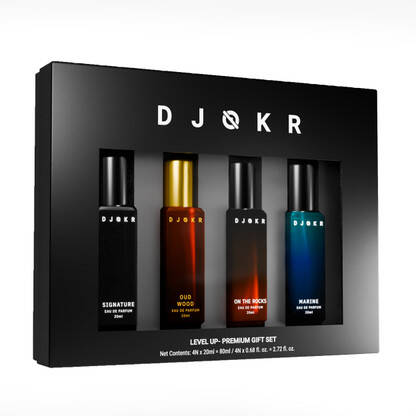 DJOKR Perfume Gift Set Pack of 4x20 ML , Premium Luxury Long Lasting Fragrance Eau de Parfum  -  80 ml(For Men)
