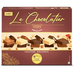Unibic Le Chocolatier|Assorted Chocolates|Chocolate Gift Pack,168 Gram