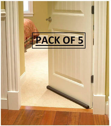 DEAGAN Door Bottom Sealing Strip Guard for Home - (Size-39 inch) (Pack Of 5) Gap Filler for - Sound-Proof Door Mounted Door Stopper(Brown)