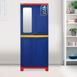 Nilkamal Freedom Big 1 (FB1M) Plastic Storage Cabinet with Mirror| Space & Clothes Organizer| Crockery Shelves|Wardrobe| Living Room| Adult & Kids| Multipurpose for Home Kitchen & Office