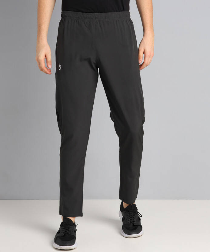 Men Solid Grey Track Pants