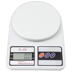 Btag Digital Kitchen Food Weighing Scale For Healthy Living, Home Baking, Cooking, Fitness & Balanced Diet. | Weighing Scale With Digital Display SF 400 10Kg x 1gms (SF_400_WHT)