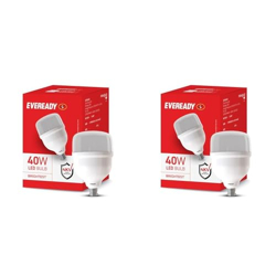 Eveready 40W LED Hammer Bulb | High CRI & High Efficiency | Energy Efficient | Mercury-Free | 4KV Surge Protection | 100 Lumens Per Watt | Cool Day Light (6500K) (Pack of 2)
