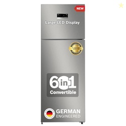 Bosch 243L 3 Star Inverter Frost free Double Door Refrigerator (CTC27S031I, 6-in-1 Convertible, 18 Hours Cooling Retention, Digital Display, Super Freeze, 80min Convert,Shiny Silver)