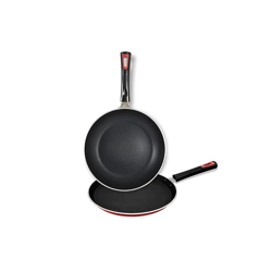 kyyte Non-Stick Alpha Breakfast Set of 2 Pcs (Frying Pan 20cm Dia and Dosa Tawa 25cm Dia) Gas Stove Compatible.