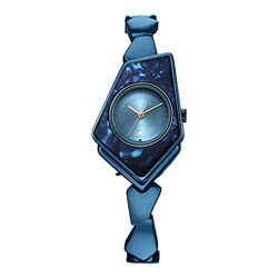 Fastrack Younique Quartz Analog Blue Dial Metal Strap Watch for Girls-NS6279QM01