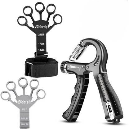 Oddish UPGRADED Finger Stretcher, Band And Hand Gripper Counter 5 TO 60Kg Fitness Accessory Kit Kit
