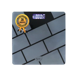 Pigeon Iris Weighing Machine for Body Weight Machine| Digital Bathroom Scale for Weight Measurement| Weighing Scale with LCD Display| 36 Months Warranty, Black, 180 Kg