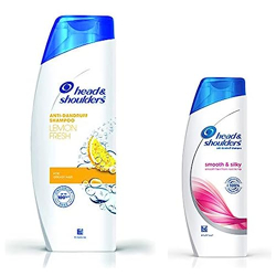Head & Shoulders, Anti Dandruff Shampoo, Lemon Fresh, 180 ML & Head & Shoulders, Anti Dandruff Shampoo, Smooth & Silky, 72 ML