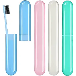 Oblivion Toothbrush Container, Cover, Holder, Case for Adults and Family- Pack of 4 | Tooth Brush Travel Covers, Portable Toothbrush Container for Trip | Anti Bacterial Toothbrush Case Box