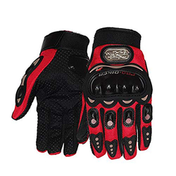 Probiker Motorcycle Riding Gloves (Red, Extra Large)