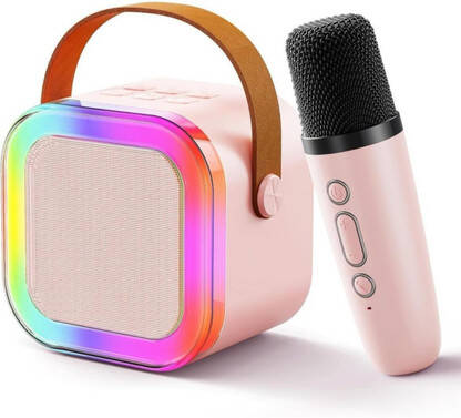 Adhira Toys Portable Karaoke Speaker with Bluetooth and Wireless Mic(Multicolor)