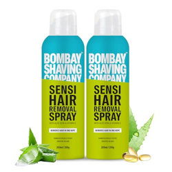 Bombay Shaving Company Men Sensi Hair Removal Spray - 200G|Pack Of 2|Painless & Irritation Free Spray (200 Ml)|For Chest, Arms, Underarms & Legs|Pleasant Smell|Prime Exclusive