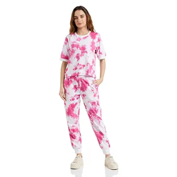 Amazon Brand - INKAST Women Women's Cotton Tie-Dye Regular Fit Co-ord Set