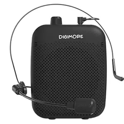 DIGIMORE Voice Amplifier for Teachers with Bluetooth | 10 Hrs Battery | Wired Headset Mic with 10W Speaker for Tour Guides, Yoga, Classroom Teaching Aid for Schools & Colleges (D-1200)