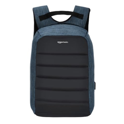 amazon basics ANTI THEFT DESIGN LAPTOP BACKPACK, BLUE AND BLACK