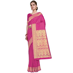 Glory Sarees Womens Banarasi Silk Saree With Blouse Piece (Luxury127_Rani)