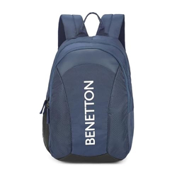 UNITED COLORS OF BENETTON Skylar Polyester 18L 3 Compartment Laptop Backpack For Unisex - Navy