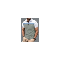 Men Colourblock Regular Fit Polo T-Shirt