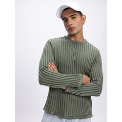 Tactile Knit Relaxed Fit Pure Cotton Pullover