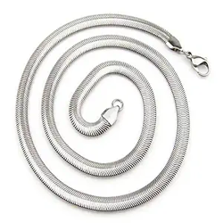 VIEN Unisex-adult Snake Chain Fashion Jewellery Silver Plated Silver Chain Suitable For All Occastion Sterling Silver Plated Stainless Steel Chain