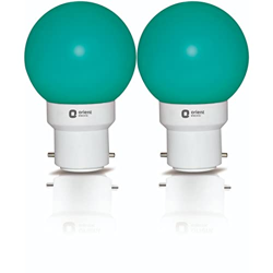 Orient Electric Polycarbonate Deco Shine Led Bulb 0.5W (Green, Pack of 2)