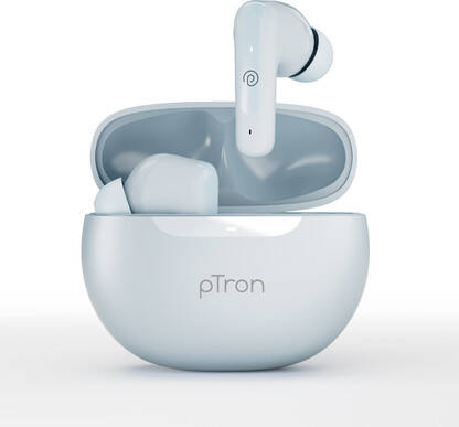PTron Bassbuds Vibe w/ 34 Hrs Playback,Clear Calls,13mm Dynamic Drivers,Bluetooth V5.3 Bluetooth(Grey, True Wireless)