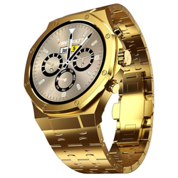 Fire-Boltt Royale Luxury Stainless Steel Smart Watch 1.43 AMOLED Display, Always On Display, 750 NITS Peak Brightness 466 * 466 px Resolution. Bluetooth Calling, IP67, 75Hz Refresh Rate (Gold)