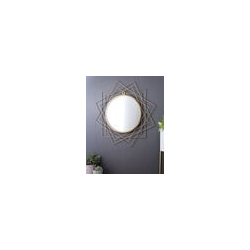 Gold-Toned Metallic Frame with Mirror