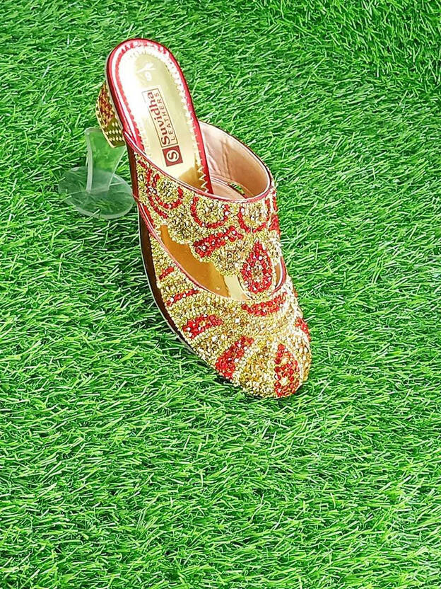 Women Heels Sandal(Red , 4)