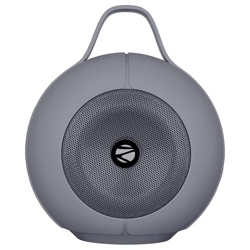 ZEBRONICS Sound POD 30 Portable Bluetooth Speaker, 12 Watts, Upto 20 Hours Playback, Passive Radiator, BTv5.3 | mSD | TWS | FM, Splash Proof, RGB LED, Carry Handle, Deep Bass (Gray)