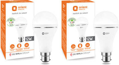 Orient Electric Emergency Lamp 12W (2 hr)- Pack of 2 2 hrs Bulb Emergency Light(Cool White)