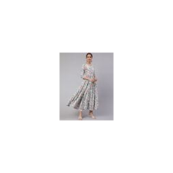 WOMENCLICK Floral Print Flared Kurta