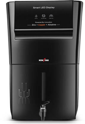 Kenstar Black Pureza. 8 L RO + UF + UV + Copper + Alkaline + Mineralizer Water Purifier(Black)