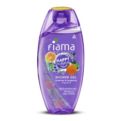 Fiama Body Wash Shower Gel Happy Naturals, 250ml bottle, with Lavender & Tangerine Fragrance Bodywash, 96% natural origin content, for All Skin Types