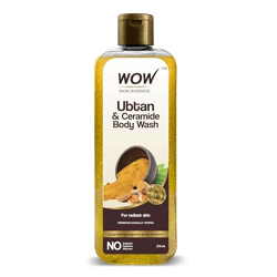 WOW Skin Science Ubtan & Ceramide Body Wash | Radiance Boosting Cleanser | Revives Dull Skin | Exfoliates and Softens | Conditions and Tones Skin | Long lasting Fragrance | Powered by Cerabloom| 275ml