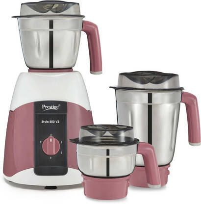 Prestige V2 550 W Mixer Grinder(Stylo | 3 Jars | Multicolor)