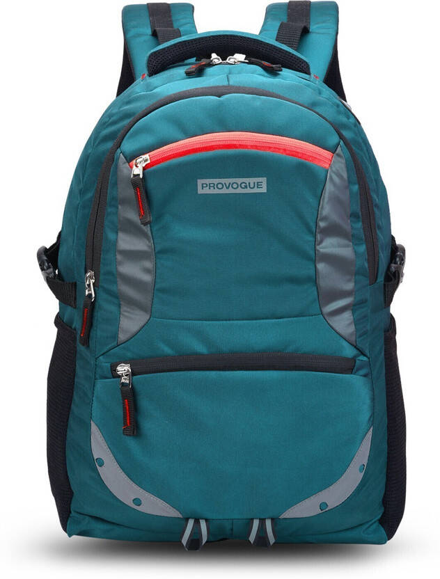 Large 35 L Laptop Backpack with rain cover and reflective strip(Blue)