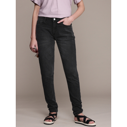 The Roadster Life Co. Women Mom Fit Light Fade Stretchable Jeans