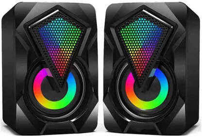JAXTER JX-NEW CS601 6W Dual Channel Multimedia Speaker System for Laptops & Desktops 6 W Laptop/Desktop Speaker(Black, 2.1 Channel)