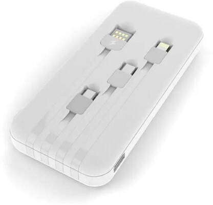 AMYTEL 10100 mAh 25 W Compact Pocket Size Power Bank(White, Lithium-ion, Fast Charging, Power Delivery 2.0, Quick Charge 4.0 for Earbuds, Mobile, Smartwatch, Speaker, Tablet, Trimmer)