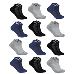 XJARVIS Ankle Length Socks for Men & Women - Moisture-Wicking, Odor-Free, Breathable Cotton, Cushioned Half Terry Combo - Ideal for Sports, Gym & Formal Wear - Multicolor, Free Size