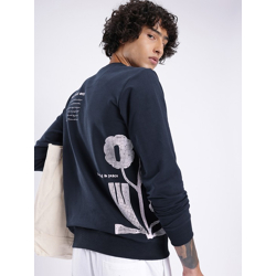 Street Swag Cotton Terry Graphic Printed Sweatshirt