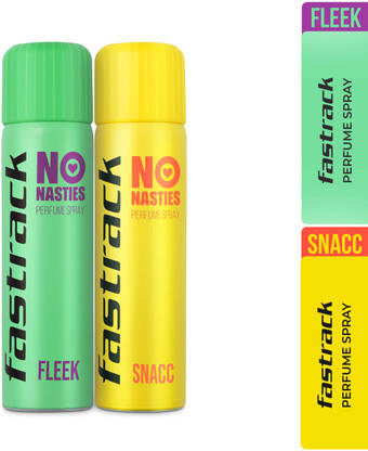Fastrack No Nasties Perfume Spray - Fleek & Snacc (Pack of 2) Deodorant Spray  -  For Men & Women(270 ml, Pack of 2)