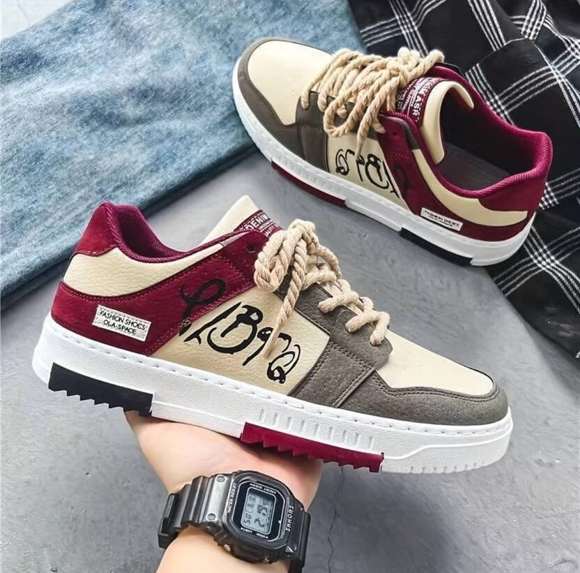 Red Stylish Casual Sneakers For Men(Multicolor , 7)