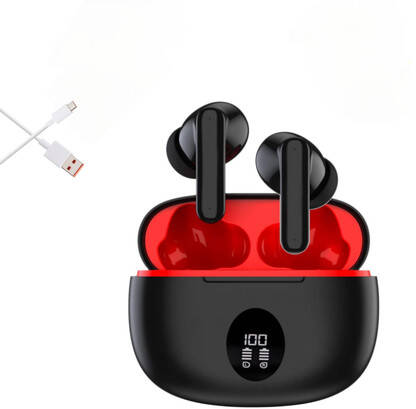 Muzigi Hi-Fi Wireless Earbuds High Bass Active Noise Cancellation BK116 Bluetooth(Black, True Wireless)