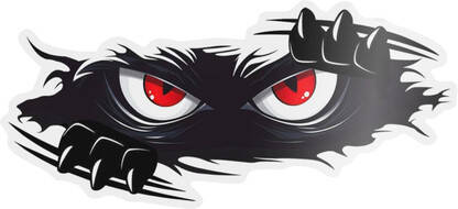BMJKING Sticker & Decal for Car & Bike(Orange)