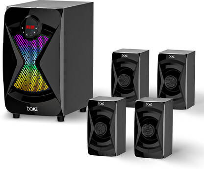 boAt 1500 Pro with Dynamic RGB LEDs, EQ Modes & Master Remote Control 80 W Bluetooth Home Theatre(Space Black, 4.1 Channel)