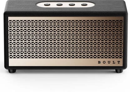 Boult RetroAmp Z30 Dual Drivers, 30W Power, 10H Battery, Classic Rugged Leather, 5.3V 30 W Bluetooth Home Audio Speaker(Vintage Gold, Black, Stereo Channel)